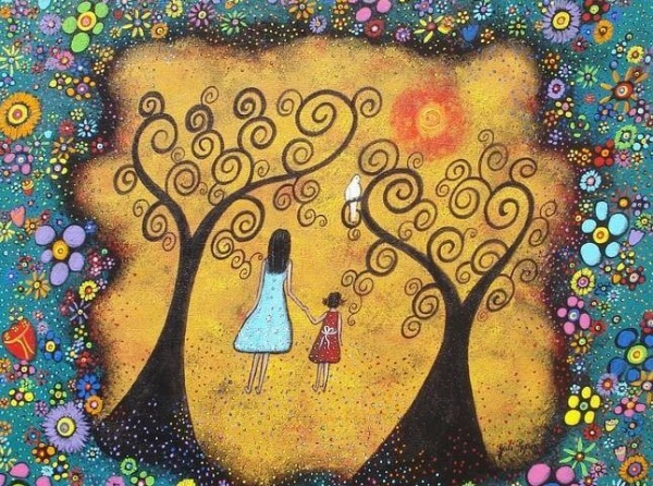 cizim-anne-kiz-elele