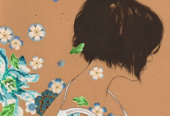 çiçeklerin arasında silinen kız