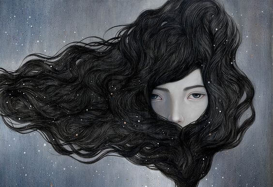 saçlarım beni saklıyor