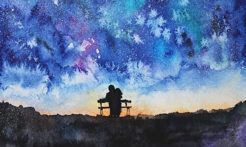 beraber oturup gökyüzünü izlemek