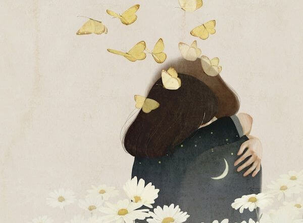 kelebekler ve çiçekler arasında gece gibi sarılmak
