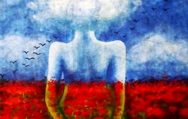 arkası dönük kadın