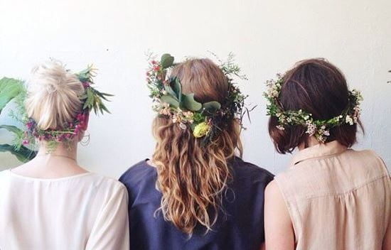 kadınlar çiçekli saçlar 