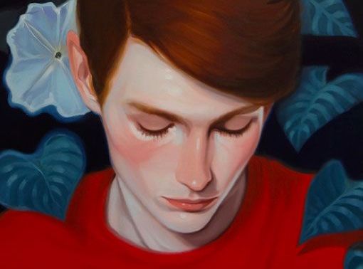 kırmızı kazaklı üzgün adam