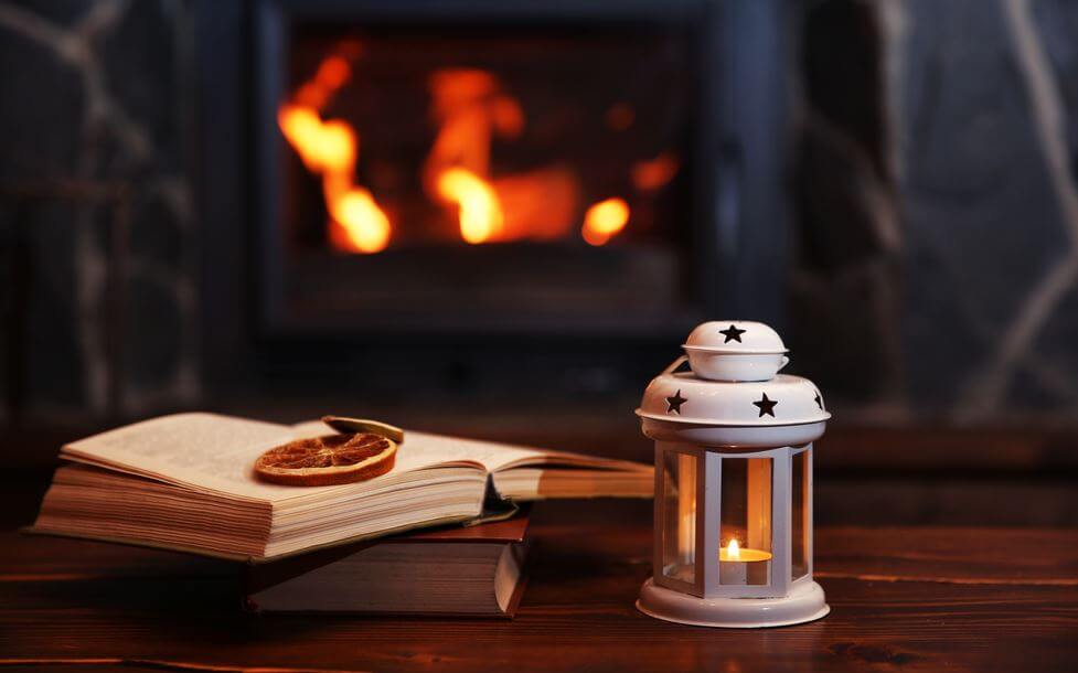 şömine, kitap, koku ve huzur