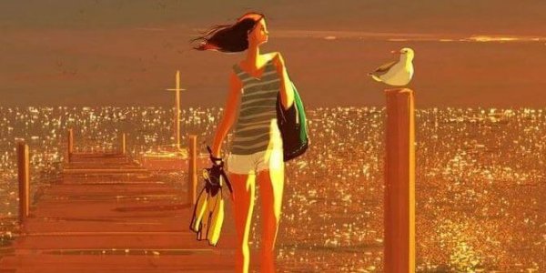 günbatımında iskele