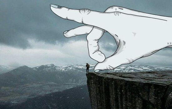 el insani ucurumdan itiyor