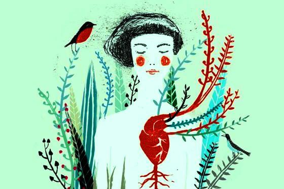 kadının kalbinden orman çıkıyor