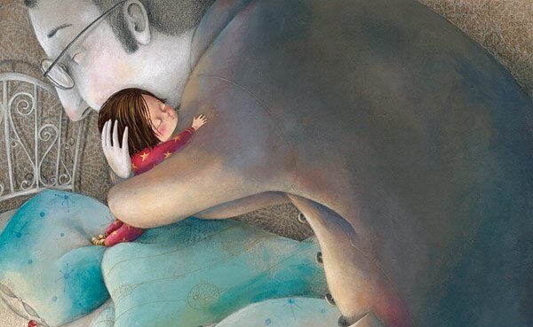 çocuğuna sarılan baba