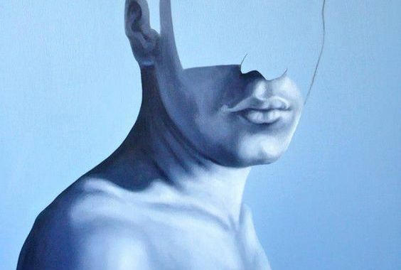 adamın yüzünün yarısı yok