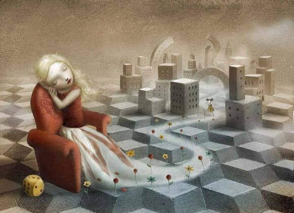 oyuncak odasında oturan kız