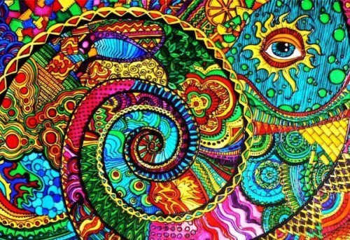 rengarenk göz çizimi