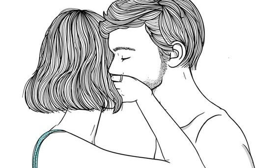 sarılan kadın erkek