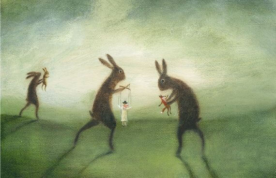 avcı oynatan tavşanlar