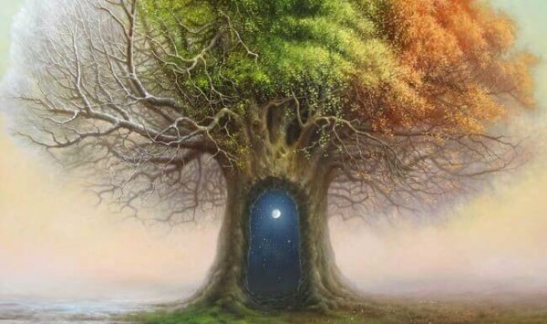 gece göğüne açılan ağaç kabuğu