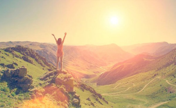 kadın zirveye çıkınca mutlu olmuş