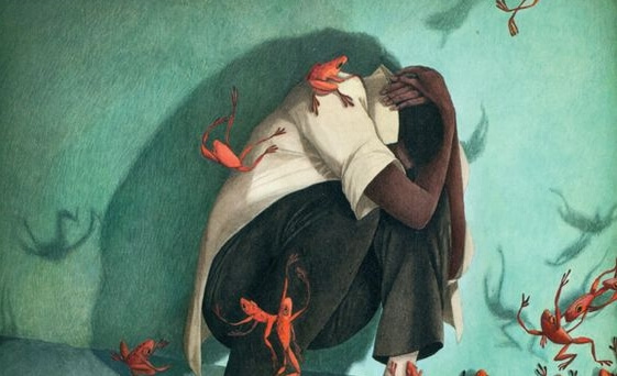 kurbağalardan saklanan adam