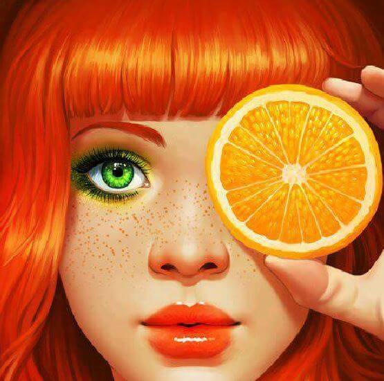 narenciye turuncu kız