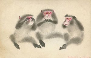 Toshogu Tapınağındaki Üç Bilge Maymunun Öğretisi