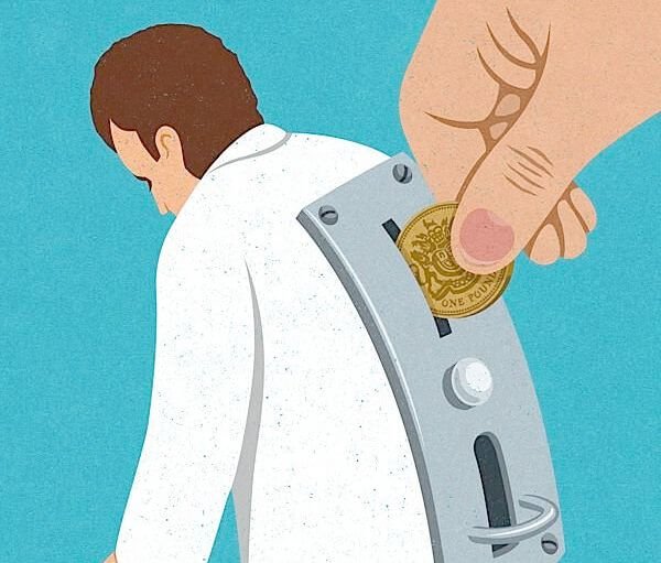 adamın sırtı para kutusu olmuş