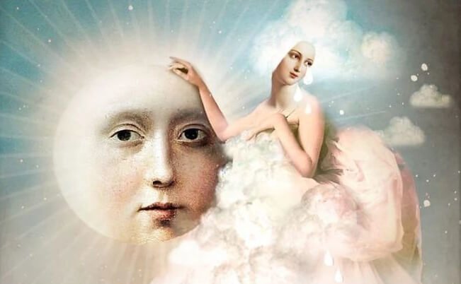 güneşe dokunan kadın