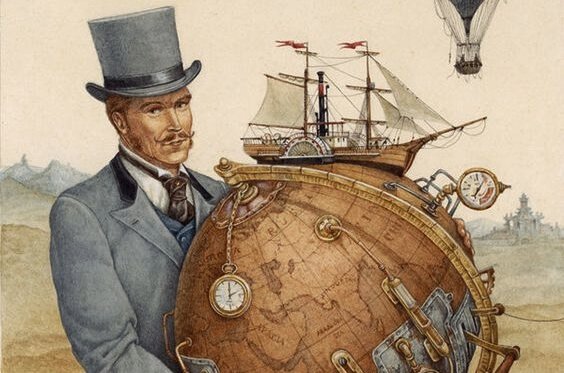 adam dünya maketinde teknolojik gelişmeleri taşıyor