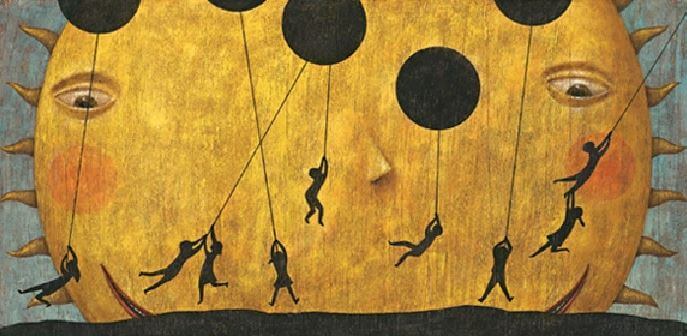 güneşle sallanan çocuklar