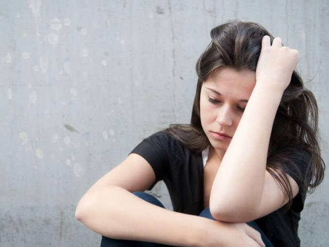 kadın bunalıma girmiş