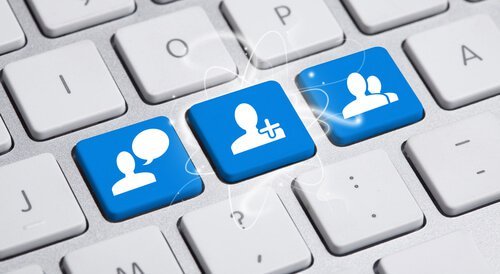 klavyede facebook butonları