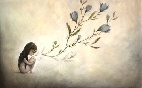 kucakta bütüten çiçekler