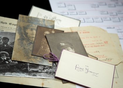 eski mektup ve fotoğraflar