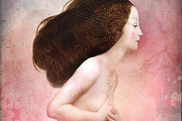 kolyeli kadın çizimi