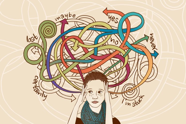 kadının kafası allak bullak