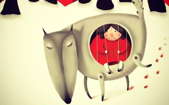 köpeğin içinde oturan kadın