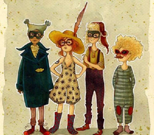 kostüm giymiş arkadaşlar