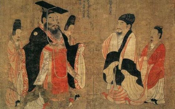 antik Çin motifli duvar kilimi