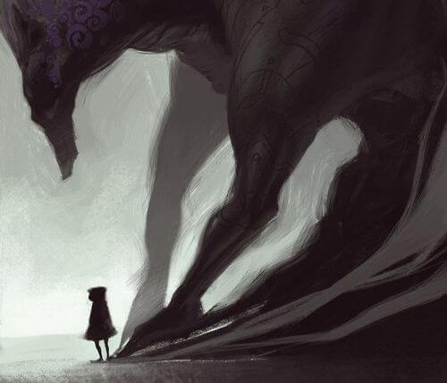 bir kızı takip eden gölgeler