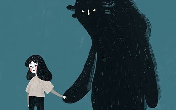 korkusuyla el ele kız