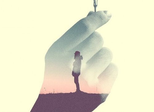 el içinde bir insan figürü