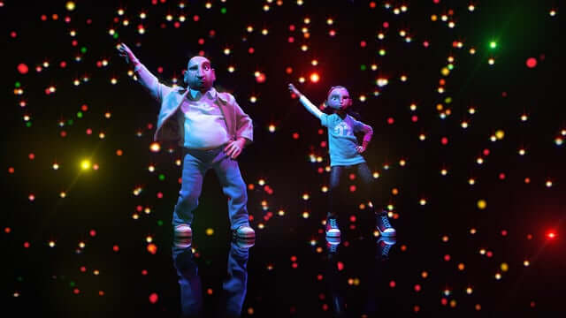 birlikte dans eden baba kız