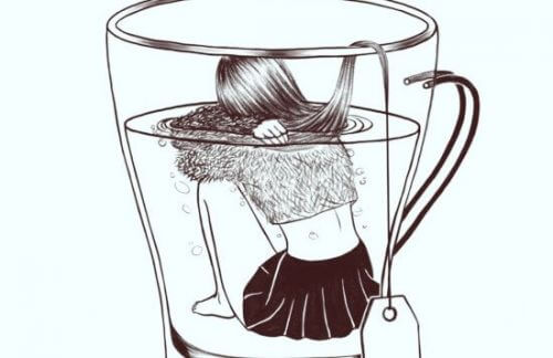 kaygılı kadının kendisi ile olan savaşı