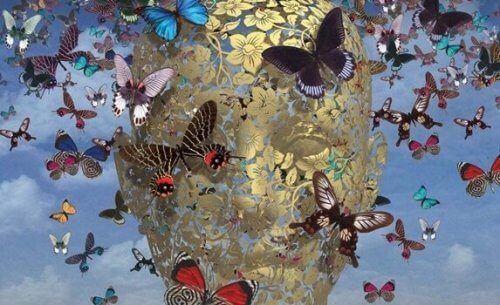 kelebekler örülü kafa