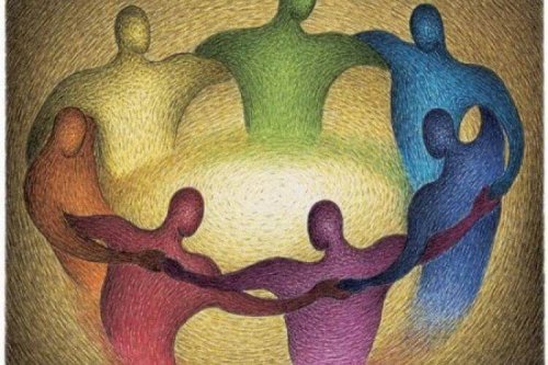 sarılan insan figürleri