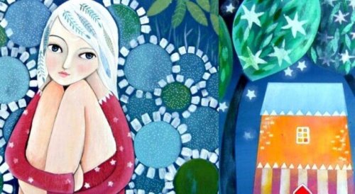 oturan kadın ev çizimi