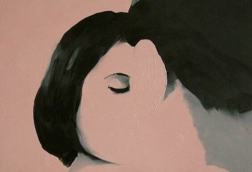 yarım kadın yüzü tablo