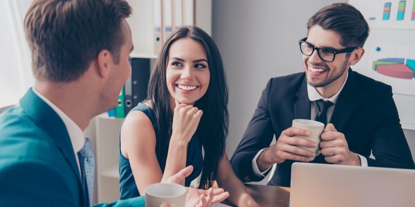 mutlu iş insanları