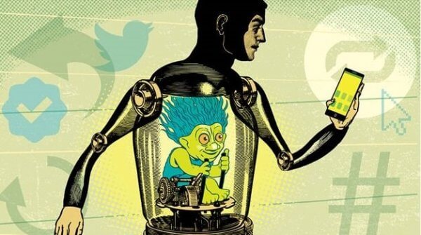 bir insanı içten yöneten robot