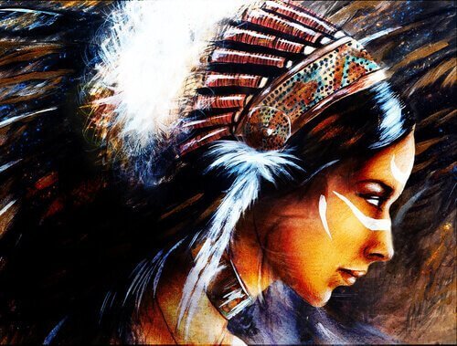 yerli amerikalı bir kadın