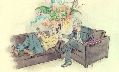 terapide ejder gören adam