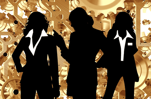 ofis ortamı kadın figürleri